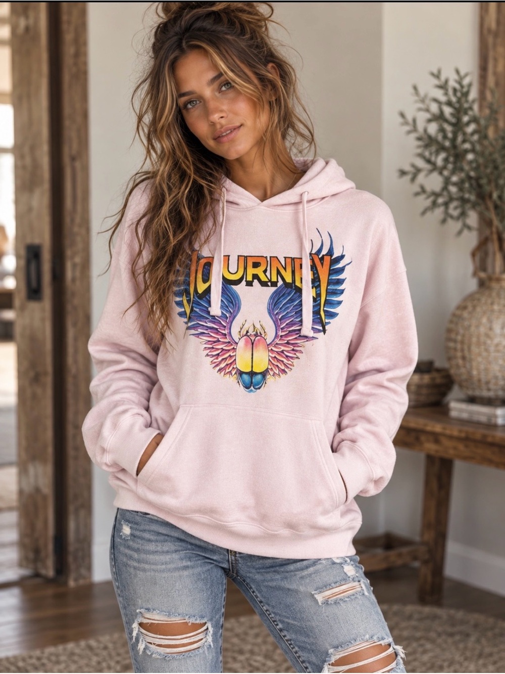 NWT Freeze Women’s Journey Graphic Print Band Hoodie